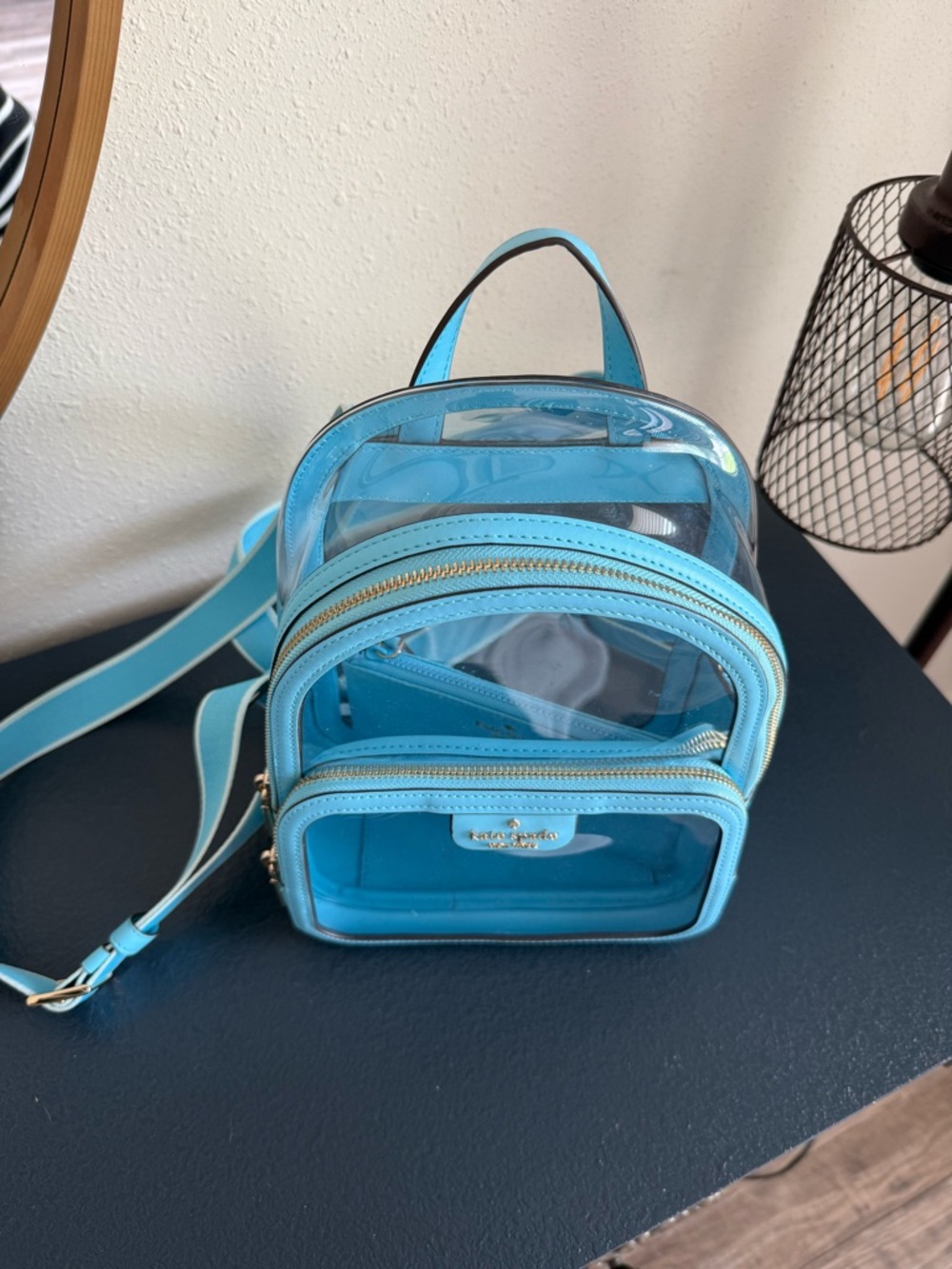 kate spade Light Blue Clear Accent Mini Backpack - Picture 3 of 5